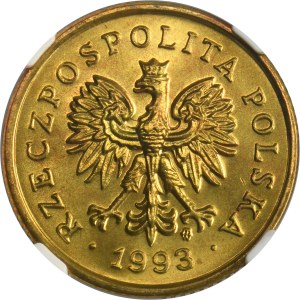5 pennies 1993 - NGC MS66