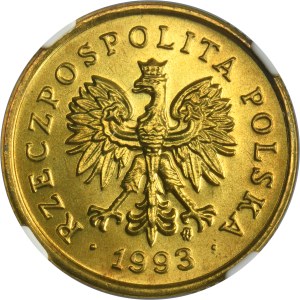 5 groszy 1993 - NGC MS66