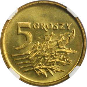5 groszy 1993 - NGC MS66