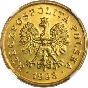 5 groszy 1993 - NGC MS66