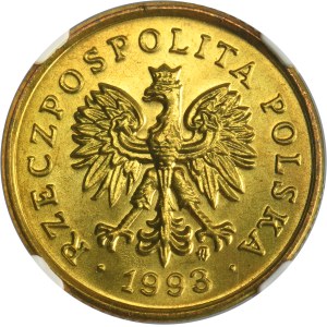5 groszy 1993 - NGC MS66