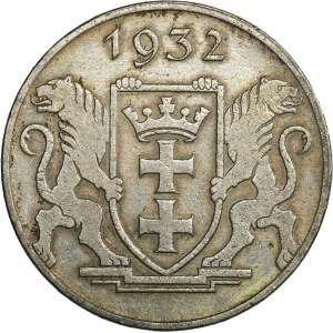 Free City of Danzig, 5 gulden 1932 Harbor - RARE