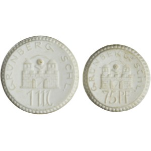 Set, Germany, Saxony, 75 Pfennig and 1 Mark (2 pcs.)