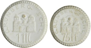Set, Germany, Saxony, 75 Pfennig and 1 Mark (2 pcs.)