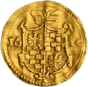 Silesia, Duchy of Liegnitz-Brieg-Wohlau, Johann Christian and Georg Rudolf, 1/2 Ducat Reichenstein 1610 - VERY RARE
