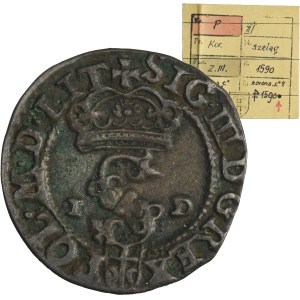 Sigismund III Vasa, Schilling Olkusz 1590 ID - RARE, ex. Kalkowski