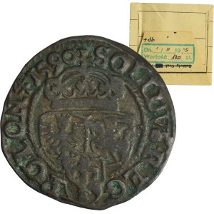 Sigismund III Vasa, Schilling Olkusz 1590 ID - RARE, ex. Kalkowski