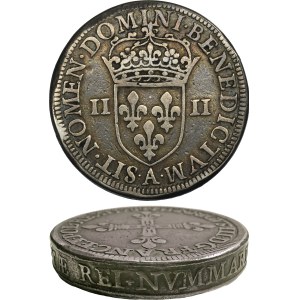 Henry III of France, 1/4 Ecu Paris 1578 A - PIEDFORT - VERY RARE