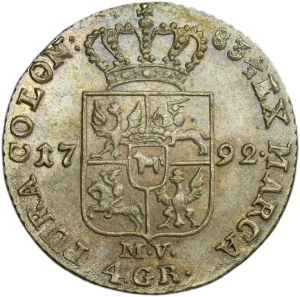 Poniatowski, 4 Groschen 1792 MV