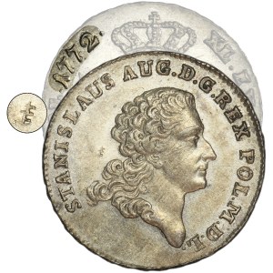 Poniatowski, 8 Groschen 1772 AP - VERY RARE - ex. Potocki