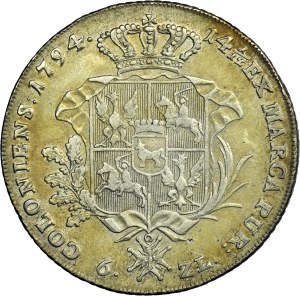 Poniatowski, Thaler 6 zloty Warsaw 1794