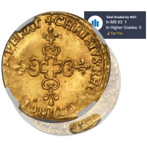 Henry III of France, Ecu d'or Paris 1589 A - NGC MS63 - RARE