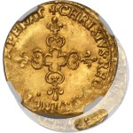 Henry III of France, Ecu d'or Paris 1589 A - NGC MS63 - RARE