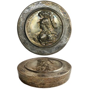 Russia, Silver Snuffbox with a Medallion of Catherine II