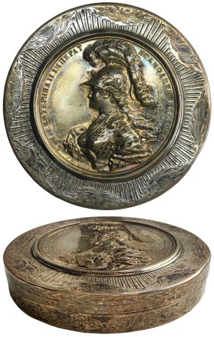Russia, Silver Snuffbox with a Medallion of Catherine II