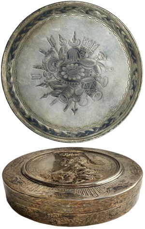 Russia, Silver Snuffbox with a Medallion of Catherine II