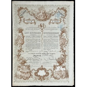 Galicyjski Akcyjny Bank Hipoteczny, 4% list hipoteczny, 10.000 koron