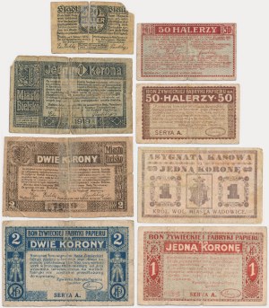 Set, Polish-language notgelds (8 pcs.)