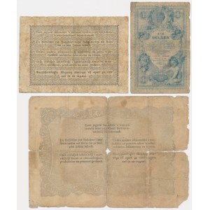Zestaw, Austria i Węgry, 1-100 forintów 1848-1888 (3 szt.)