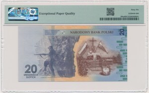 20 złotych 2024 - 80.rocznica wybuchu Powstania Warszawskiego - PMG 66 EPQ