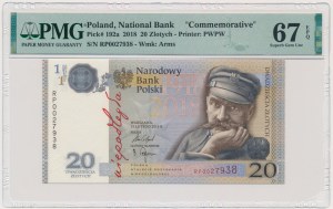 20 złotych 2018 - 100-lecie odzyskania Niepodległości - PMG 67 EPQ