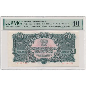 20 złotych 1944 ...owym - BT - PMG 40