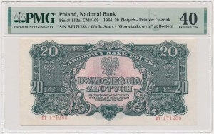 20 złotych 1944 ...owym - BT - PMG 40