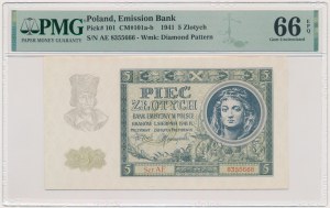 5 złotych 1941 - AE - PMG 66 EPQ