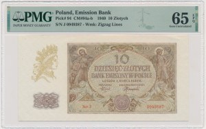 10 or 1940 - J - PMG 65 EPQ