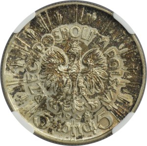 Pilsudski, 5 gold 1938 - NGC MS63+