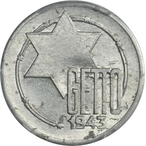 Ghetto Litzmannstadt, 5 mark 1943 Al - PCGS MS62