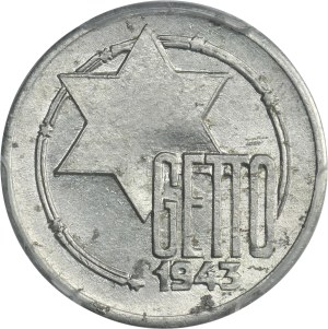 Ghetto Litzmannstadt, 5 mark 1943 Al - PCGS MS62