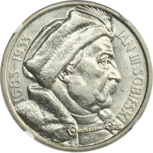 Sobieski, 10 złotych 1933 - NGC MS62