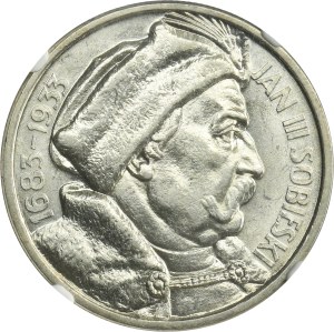 Sobieski, 10 złotych 1933 - NGC MS62