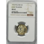 Piłsudski, 2 złote 1934 - NGC MS62