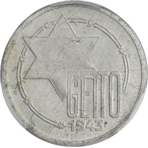 Ghetto Litzmannstadt, 10 mark 1943 Al - PCGS MS61
