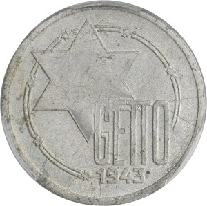 Ghetto Litzmannstadt, 10 mark 1943 Al - PCGS MS61