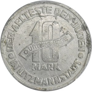Ghetto Litzmannstadt, 10 mark 1943 Al - PCGS MS61