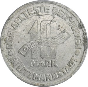 Ghetto Litzmannstadt, 10 mark 1943 Al - PCGS MS61
