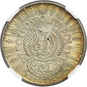 Piłsudski Strzelecki, 5 złotych 1934 - NGC MS63+