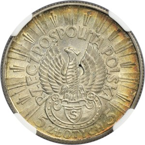 Piłsudski Strzelecki, 5 złotych 1934 - NGC MS63+