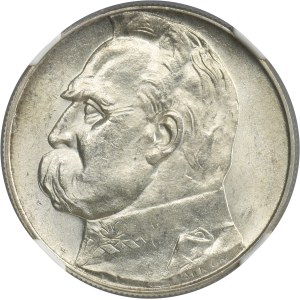 Piłsudski, 10 złotych 1939 - NGC MS63