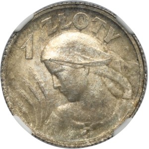 Kobieta i kłosy, 1 złoty Paryż 1924 - NGC MS62