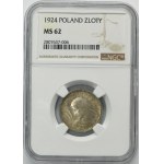 Kobieta i kłosy, 1 złoty Paryż 1924 - NGC MS62