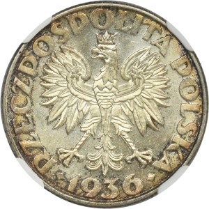 Sailing ship, 2 gold 1936 - NGC MS62