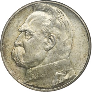 Piłsudski, 10 złotych 1935 - NGC MS62