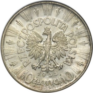 Pilsudski, 10 gold 1935 - NGC MS62