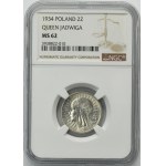 Głowa Kobiety, 2 złote 1934 - NGC MS62