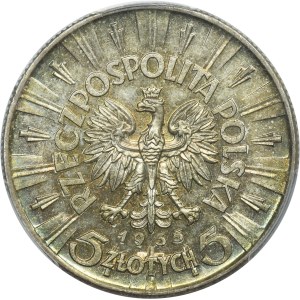 Piłsudski, 5 złotych 1935 - PCGS MS62