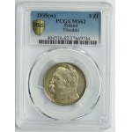 Piłsudski, 5 złotych 1935 - PCGS MS62